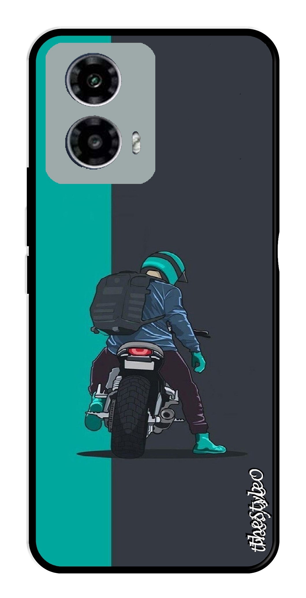 Bike Lover Metal Mobile Case for Moto G13 (Design No -05)