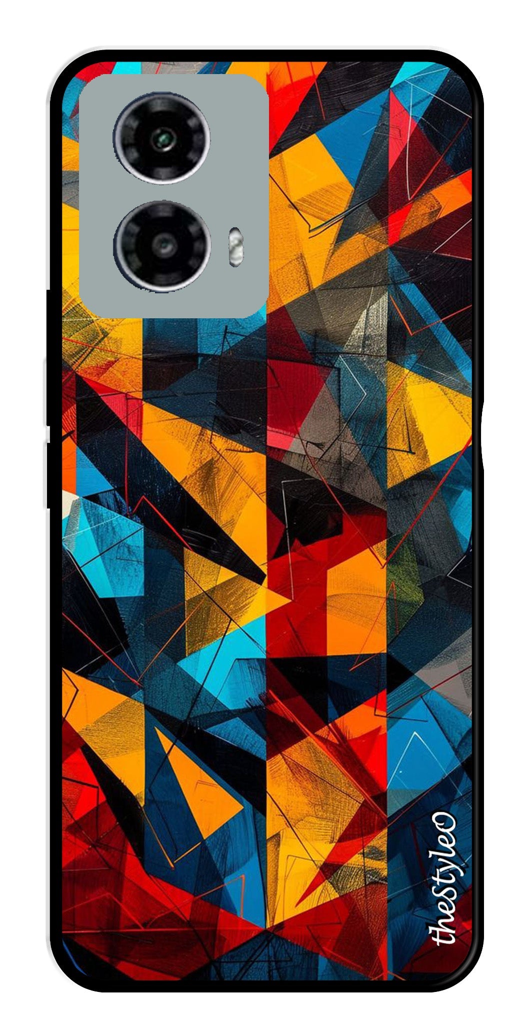 Abstract Art Metal Mobile Case for Moto G13 (Design No -57)