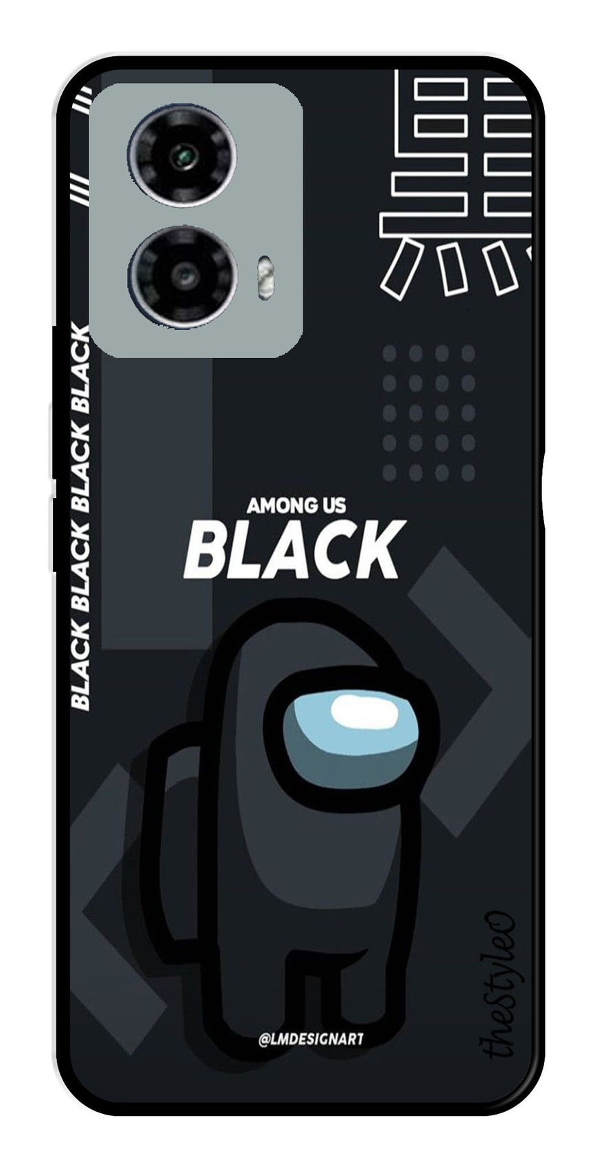 Among us Black Metal Mobile Case for Moto G13 (Design No -67)