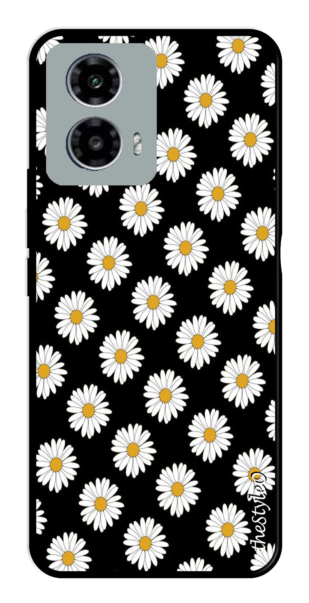 Daisy Flower Metal Mobile Case for Moto G13 (Design No -75)