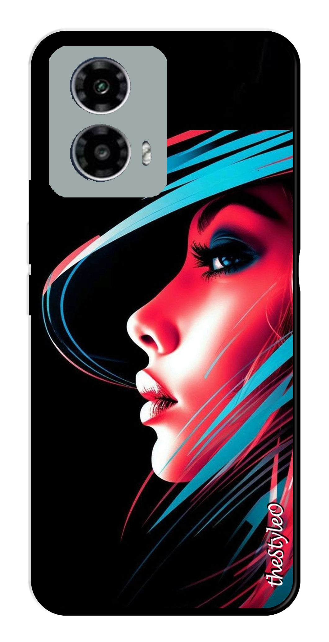 Elegant Woman Metal Mobile Case for Moto G13 (Design No -86)