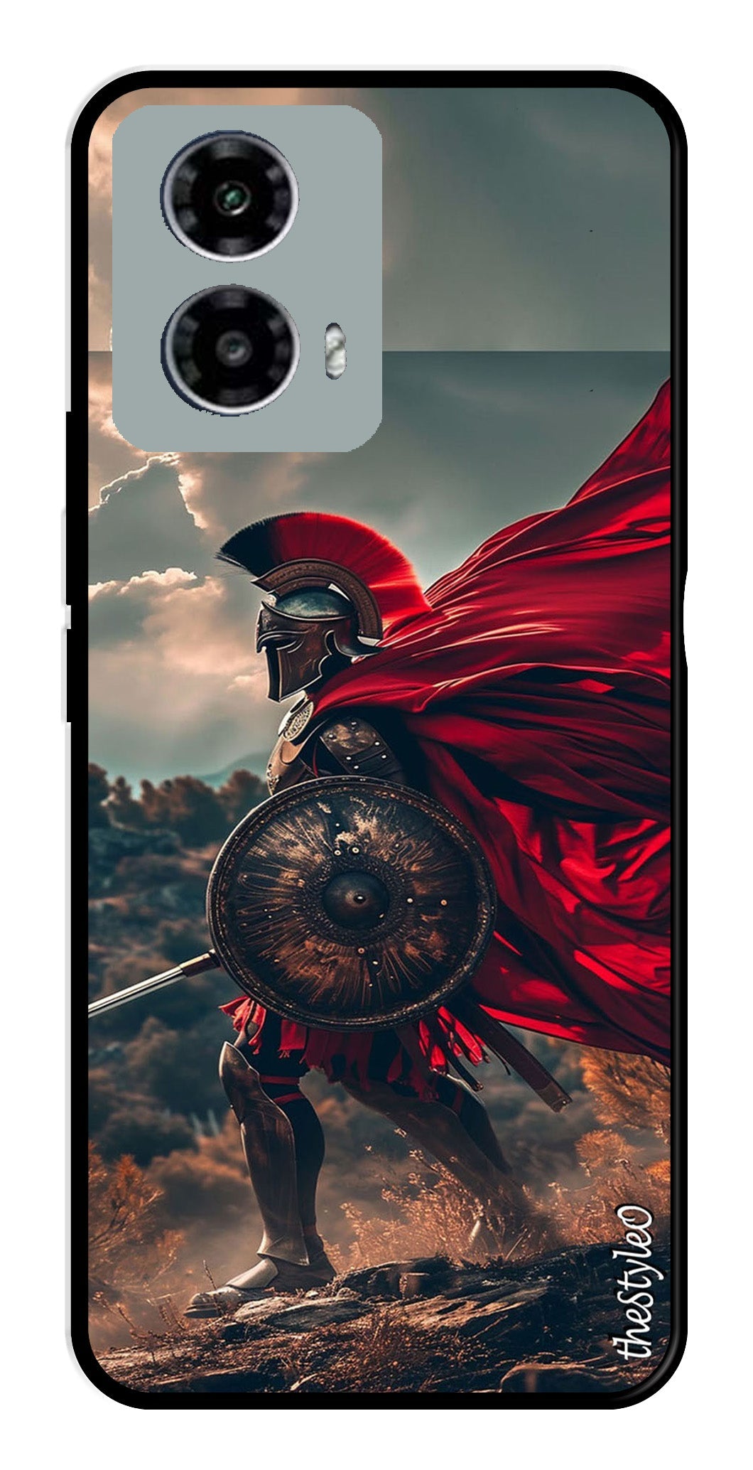 Spartan Fighter Metal Mobile Case for Moto G13 (Design No -89)