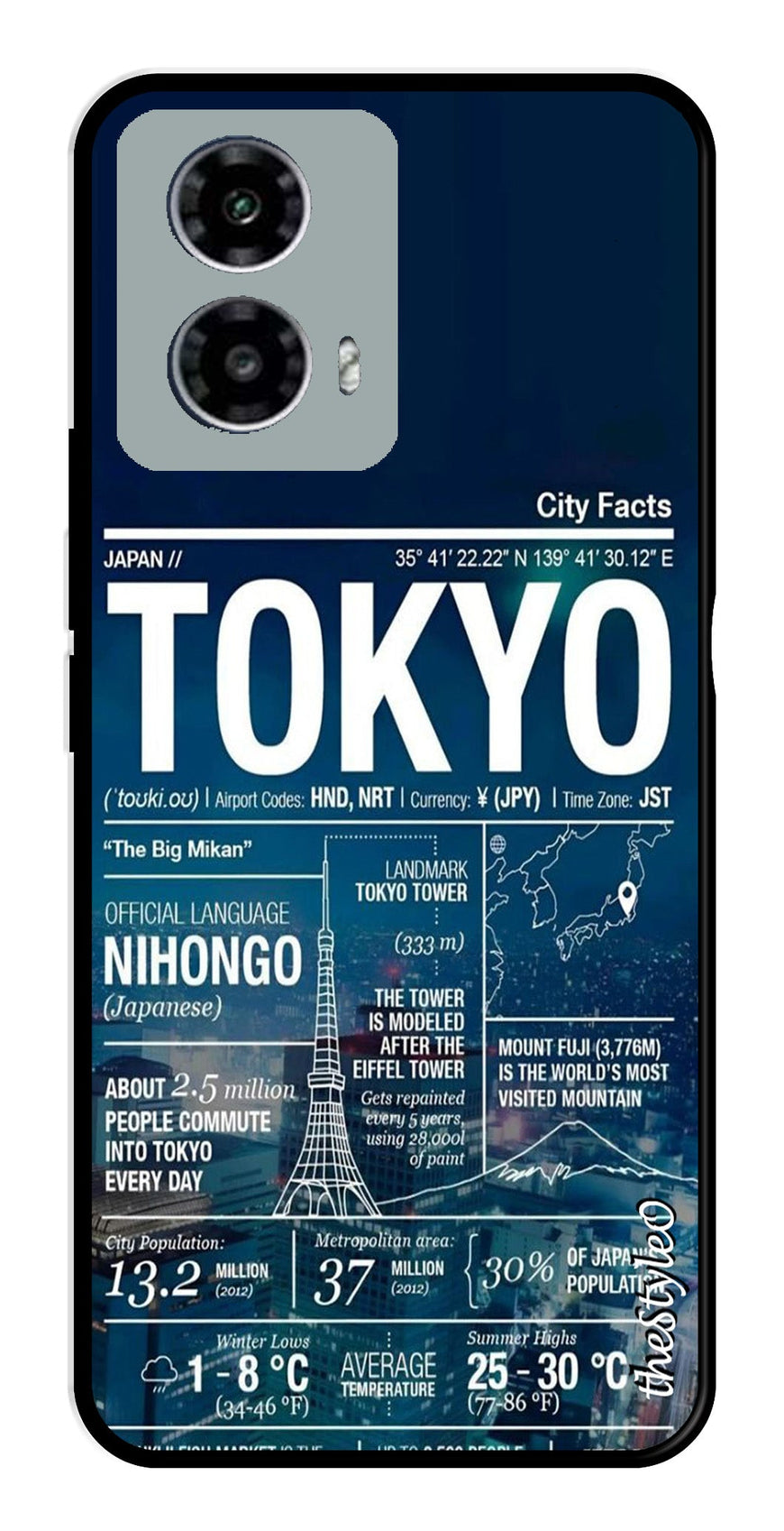 Tokyo Metal Mobile Case for Moto G13 (Design No -93)