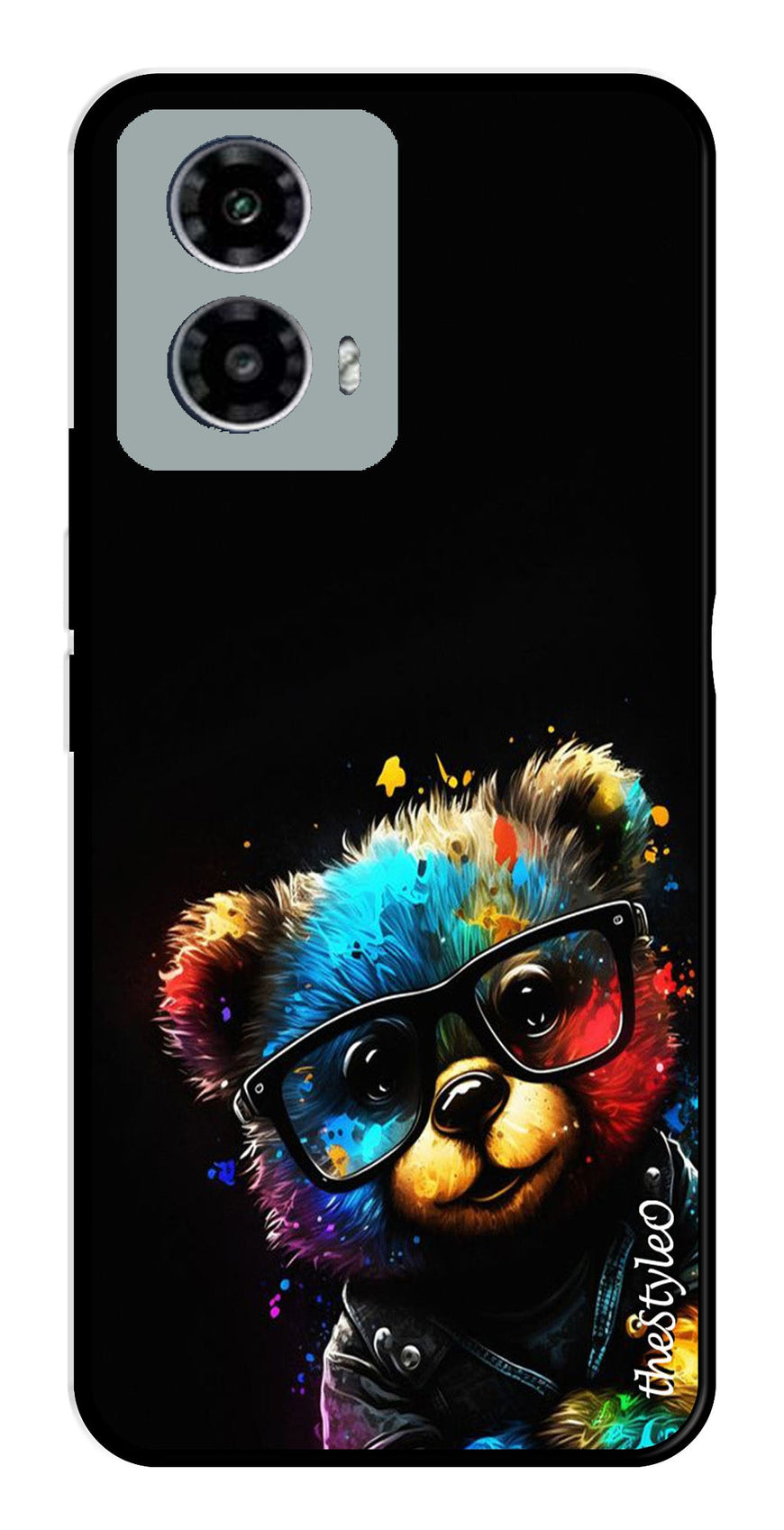 Teddy Bear Metal Mobile Case for Moto G13 (Design No -94)