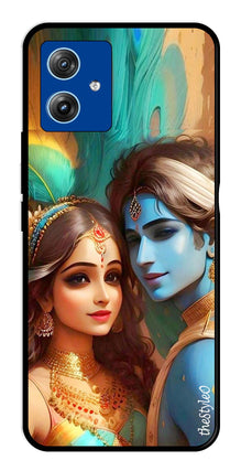 Lord Radha Krishna Metal Mobile Case for Moto G14