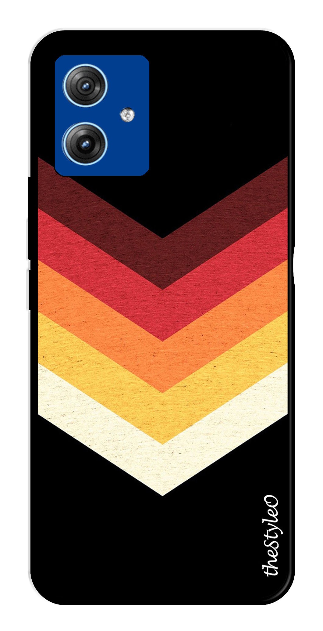 MultiColor Arrow Metal Mobile Case for Moto G14 (Design No -04)