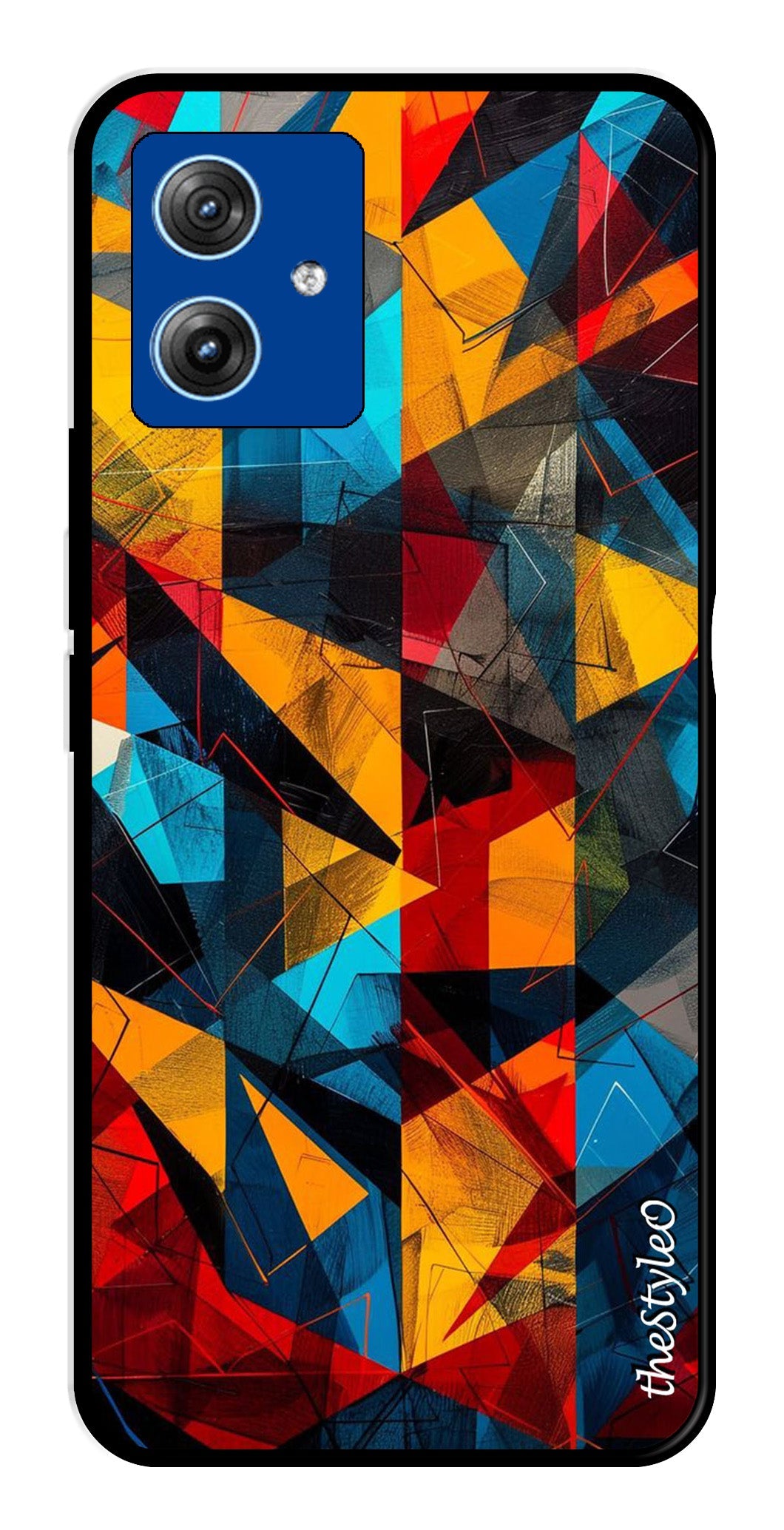 Abstract Art Metal Mobile Case for Moto G14 (Design No -57)