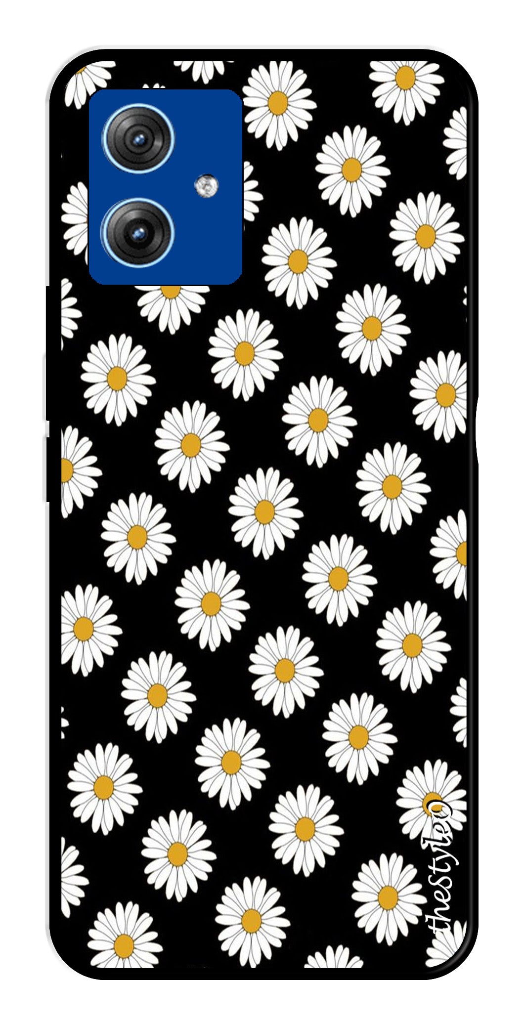 Daisy Flower Metal Mobile Case for Moto G14 (Design No -75)