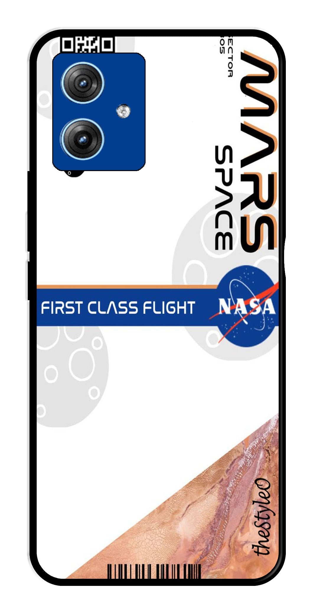 Mars Space Metal Mobile Case for Moto G14 (Design No -81)