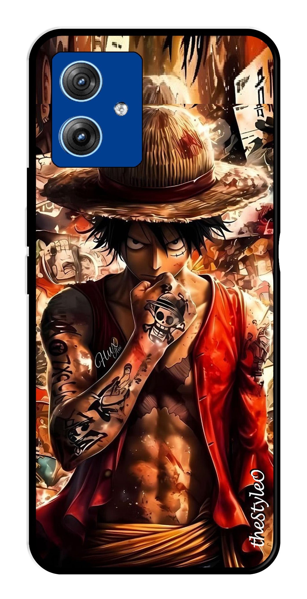 Monkey D Luffy Metal Mobile Case for Moto G14 (Design No -83)