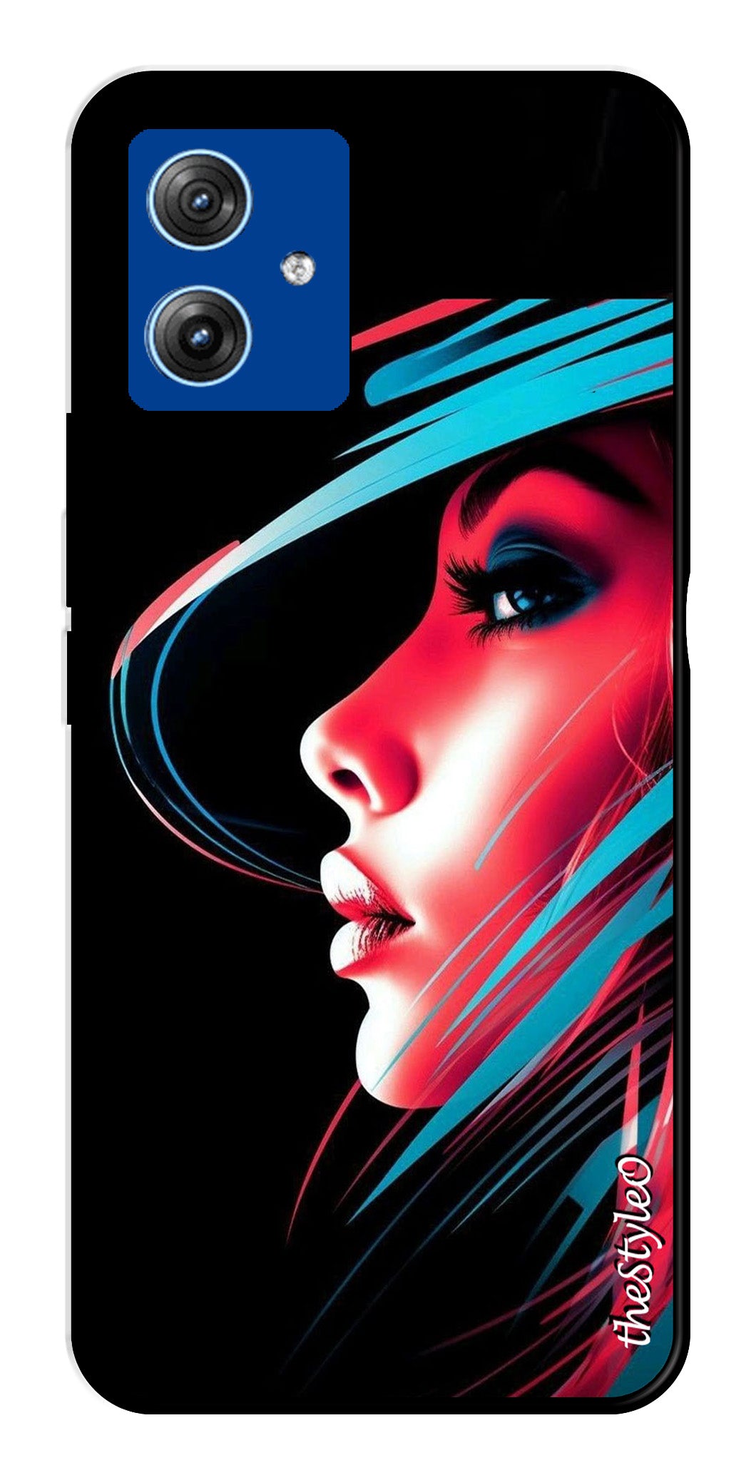 Elegant Woman Metal Mobile Case for Moto G14 (Design No -86)