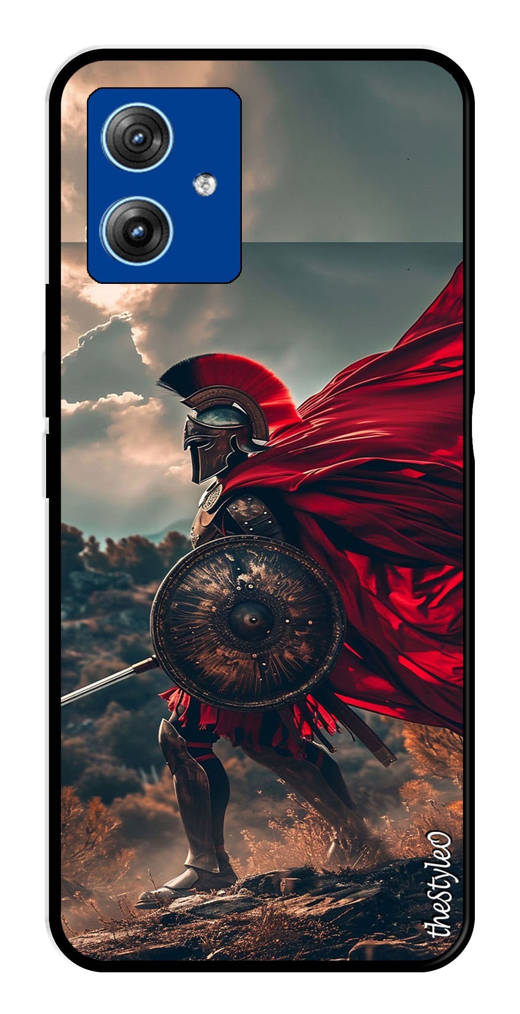 Spartan Fighter Metal Mobile Case for Moto G14 (Design No -89)