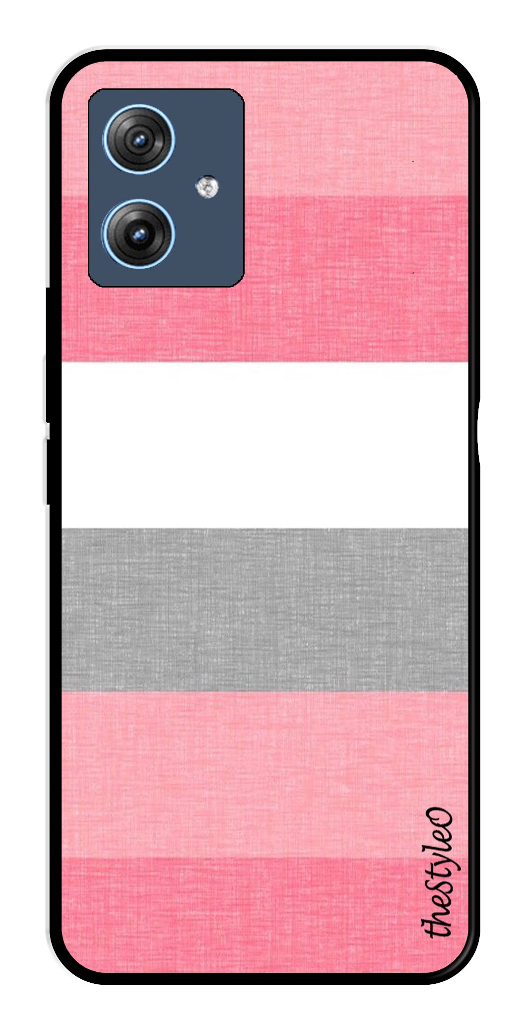 Hearts Pattern Metal Mobile Case for Moto G64 5G (Design No -22)