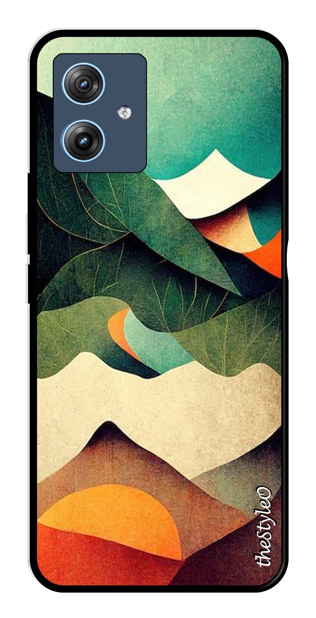 Owl Pattern Metal Mobile Case for Moto G64 5G (Design No -42)