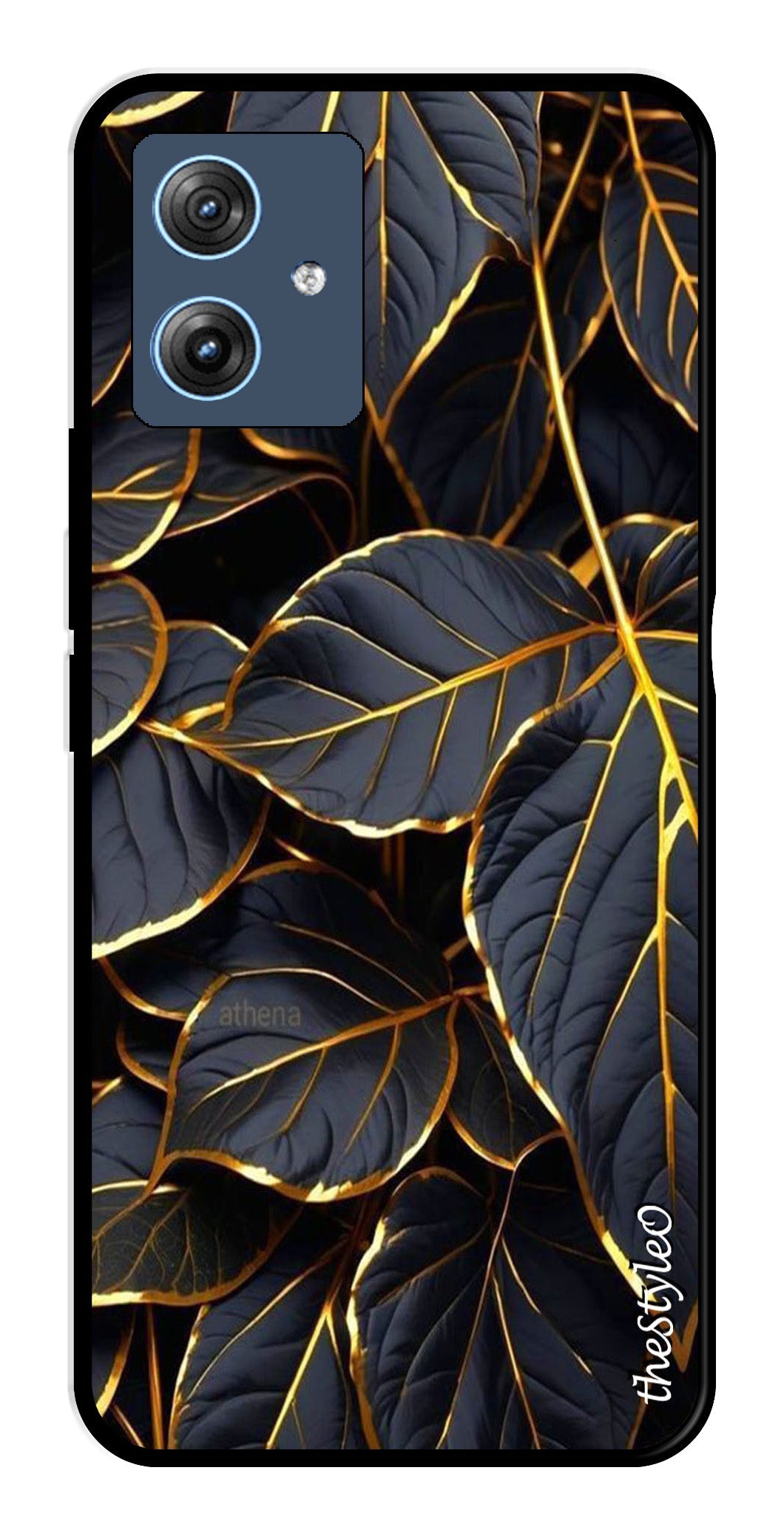 Gold Leaf Metal Mobile Case for Moto G64 5G (Design No -73)