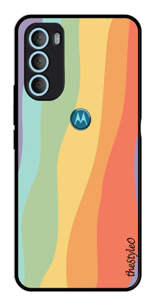 Muted Rainbow Metal Mobile Case for Moto G71 5G