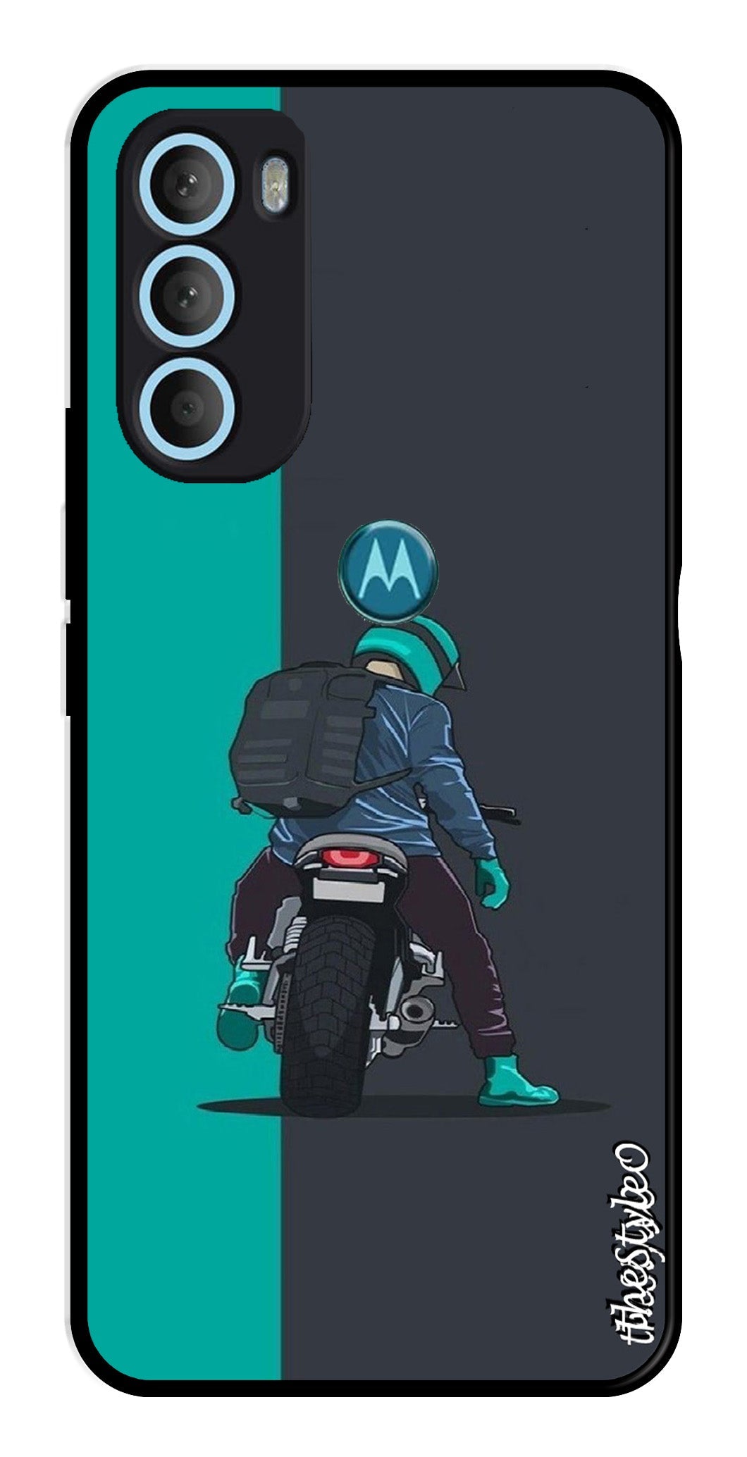 Bike Lover Metal Mobile Case for Moto G71 5G (Design No -05)