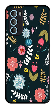 Floral Pattern2 Metal Mobile Case for Moto G71 5G