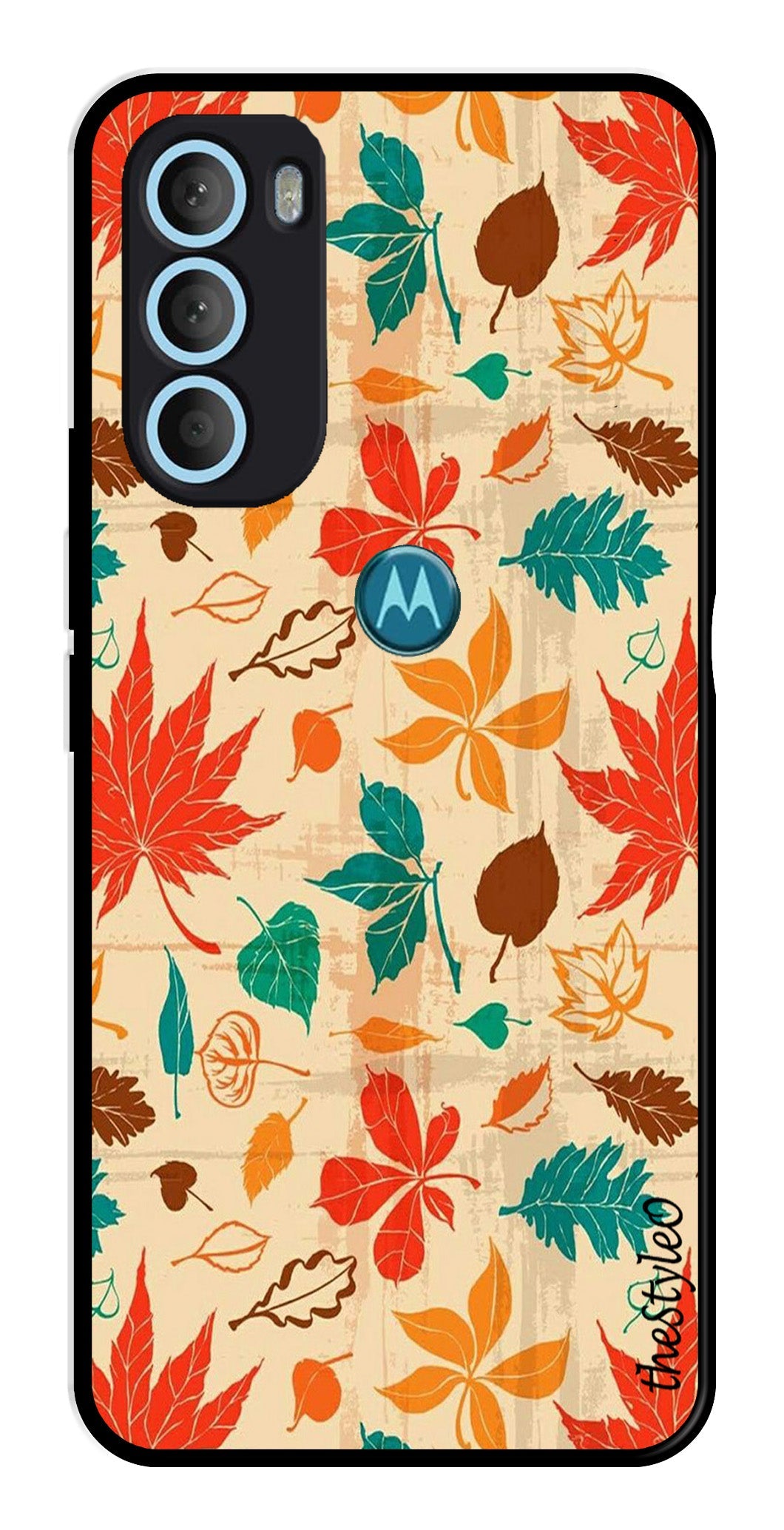 Autumn leaves Metal Mobile Case for Moto G71 5G (Design No -55)