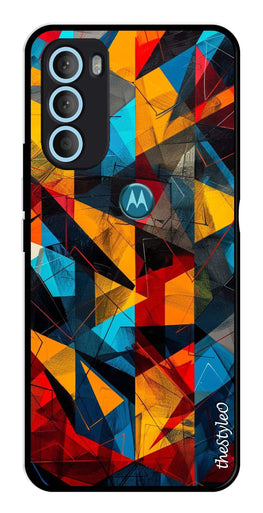 Abstract Art Metal Mobile Case for Moto G71 5G (Design No -57)