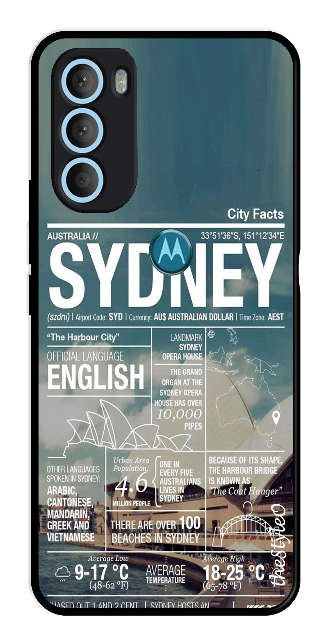 Sydney Metal Mobile Case for Moto G71 5G (Design No -69)