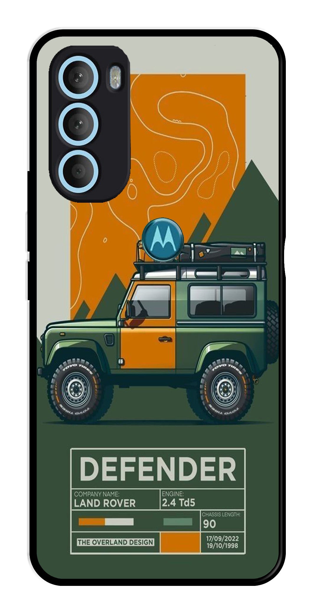 Defender Metal Mobile Case for Moto G71 5G (Design No -72)