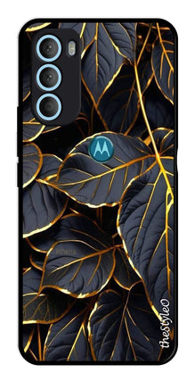 Gold Leaf Metal Mobile Case for Moto G71 5G