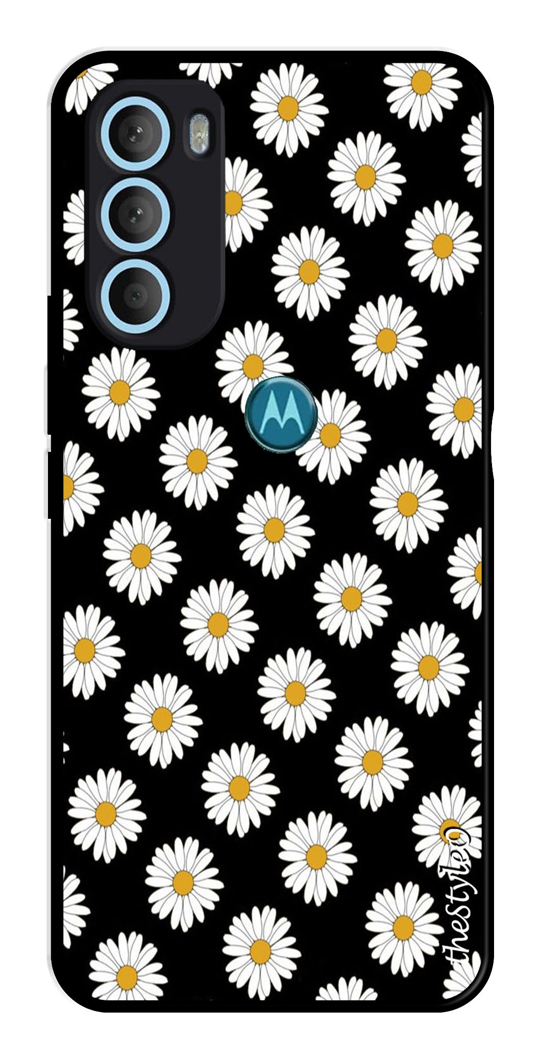 Daisy Flower Metal Mobile Case for Moto G71 5G (Design No -75)