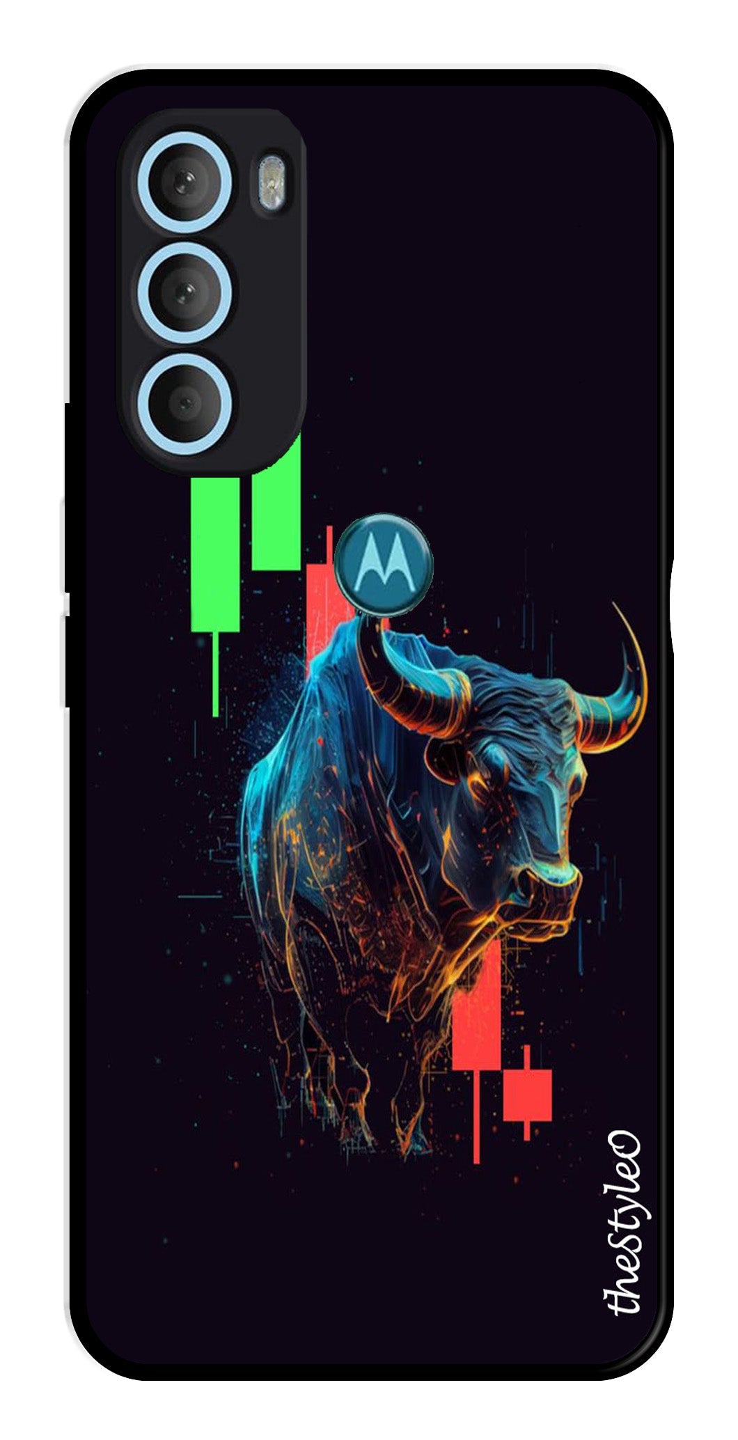 Stock Market Metal Mobile Case for Moto G71 5G (Design No -77)