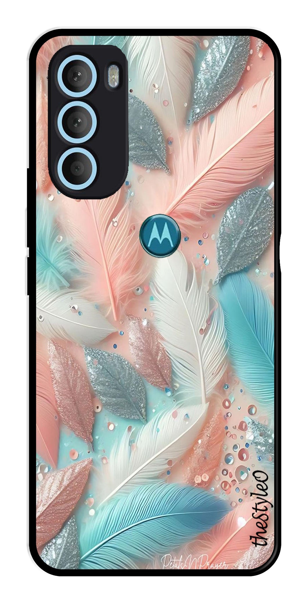 Feather Metal Mobile Case for Moto G71 5G (Design No -84)