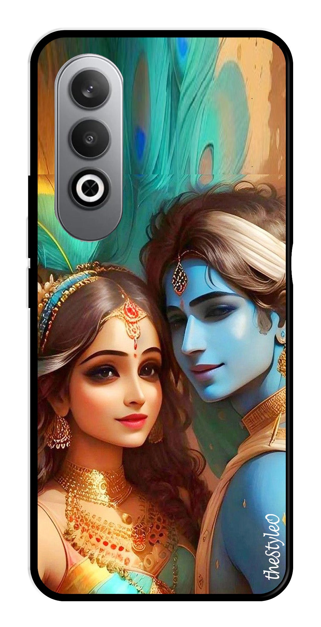 Lord Radha Krishna Metal Mobile Case for OnePlus Nord CE4 (Design No -01)