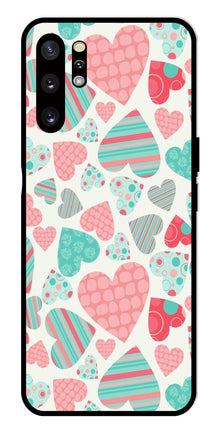 Hearts Pattern Metal Mobile Case for Samsung Galaxy Note 10 Plus