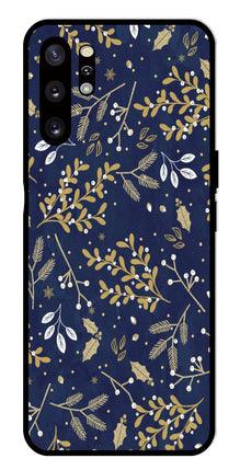 Floral Pattern  Metal Mobile Case for Samsung Galaxy Note 10 Plus
