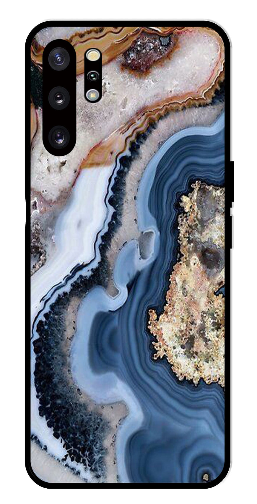 Marble Design Metal Mobile Case for Samsung Galaxy Note 10 Plus   (Design No -53)