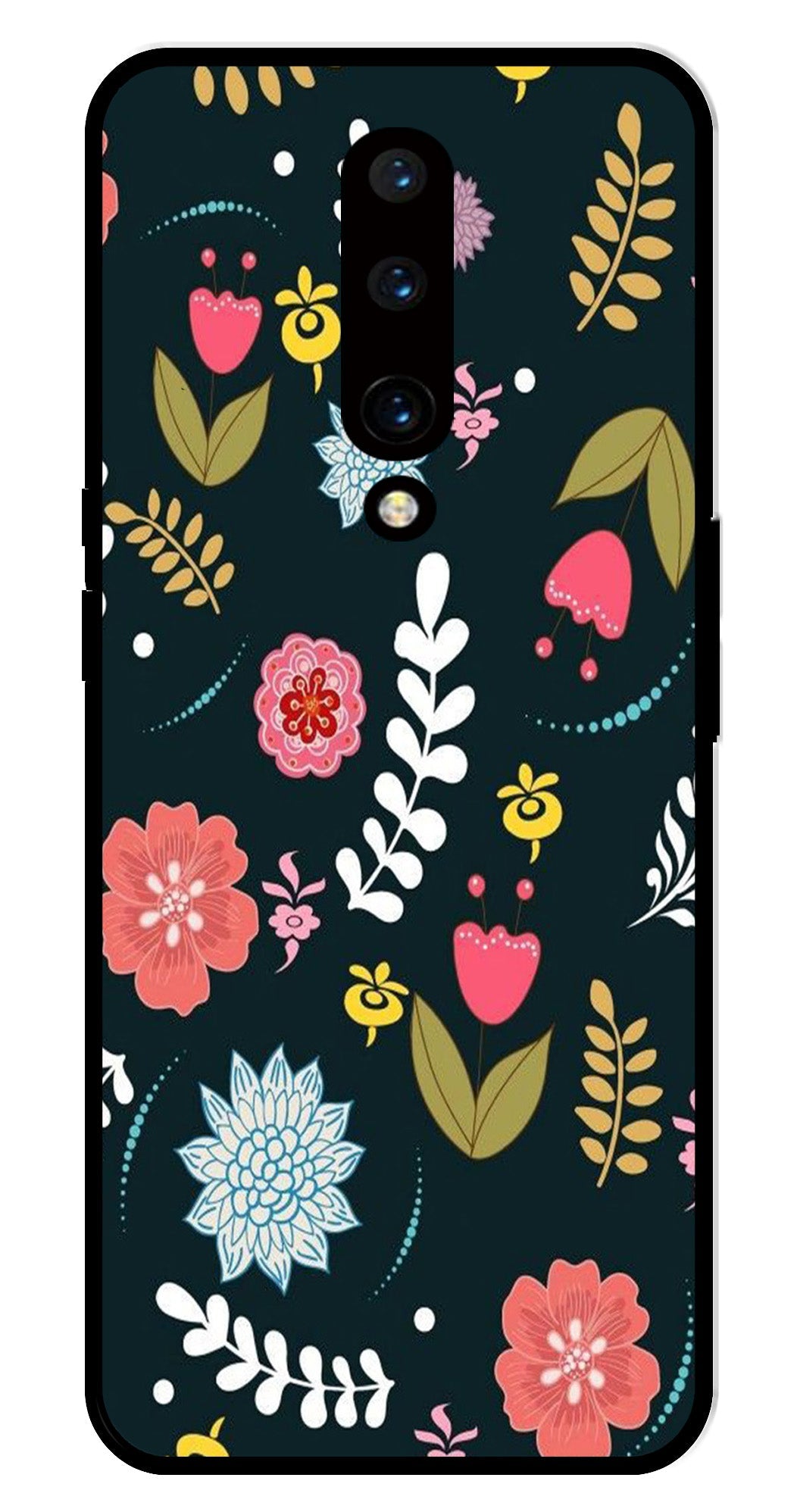 Floral Pattern2 Metal Mobile Case for OnePlus 7 Pro