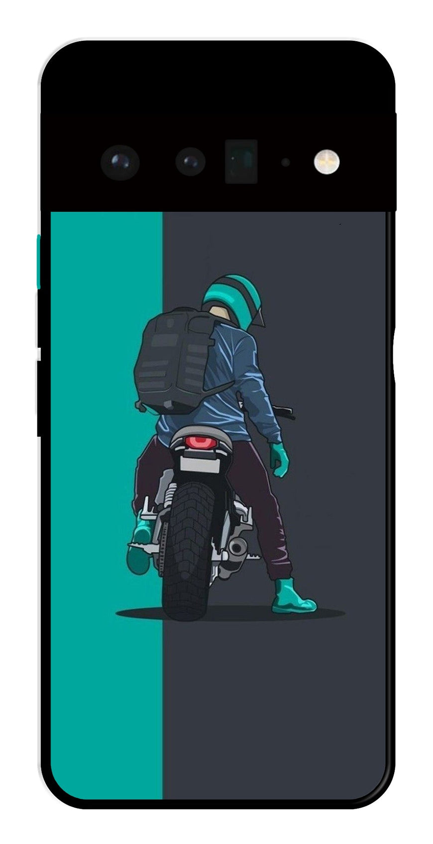 Bike Lover Metal Mobile Case for Google Pixel 6 Pro 5G   (Design No -05)