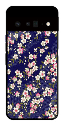 Flower Design Metal Mobile Case for Google Pixel 6 Pro 5G