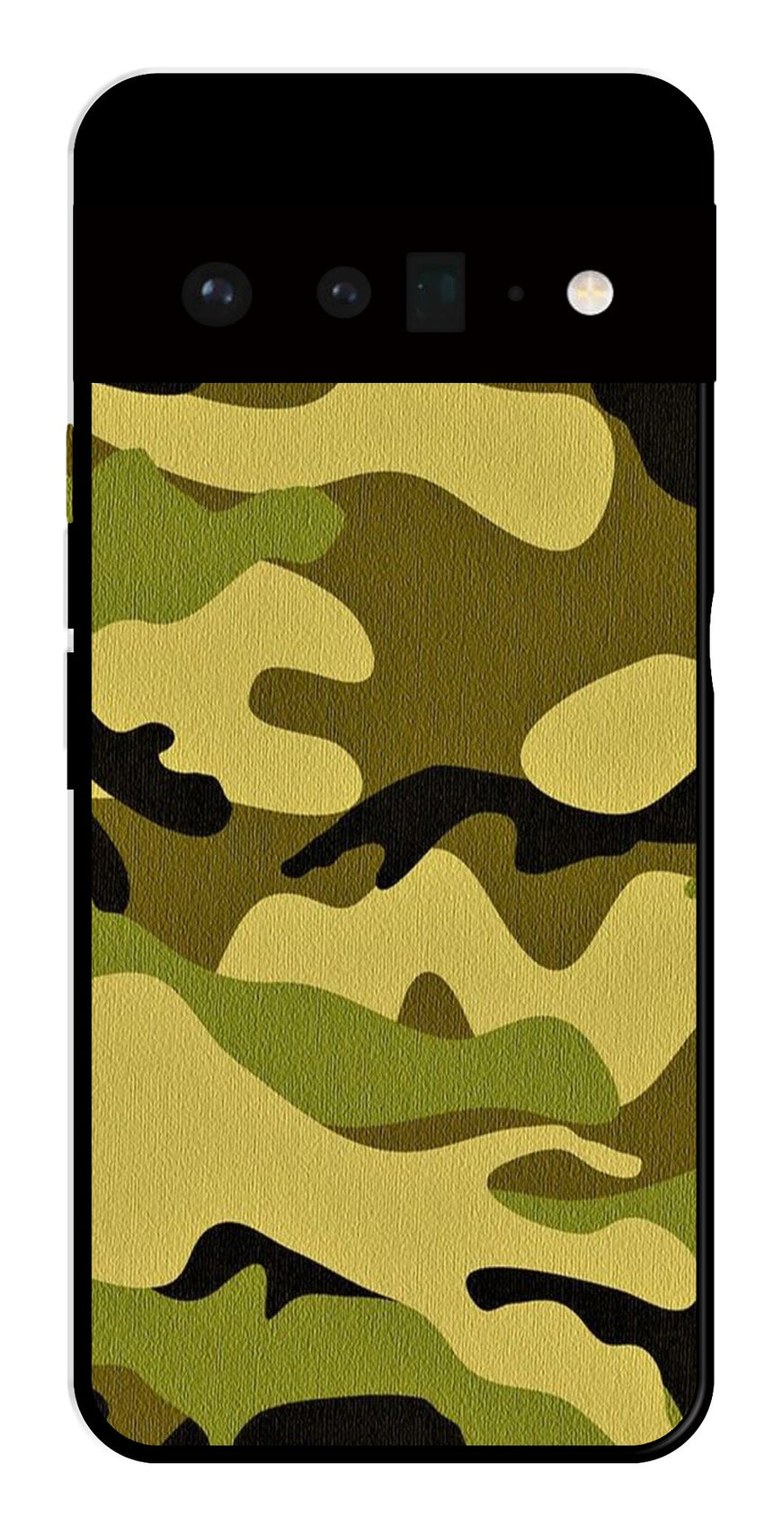 Army Pattern Metal Mobile Case for Google Pixel 6 Pro 5G   (Design No -35)