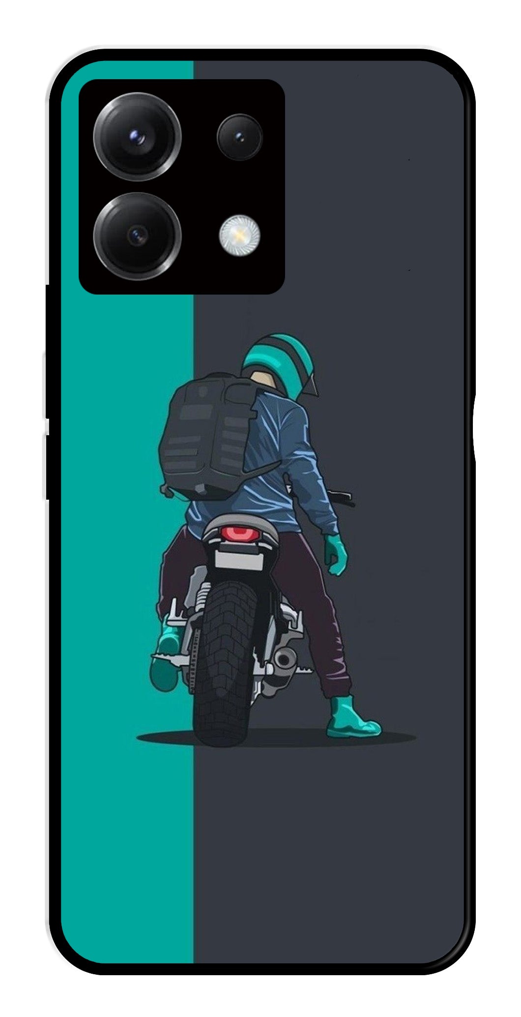 Bike Lover Metal Mobile Case for Poco X6 5G   (Design No -05)