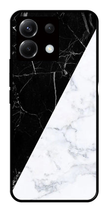 Black White Marble Design Metal Mobile Case for Poco X6 5G