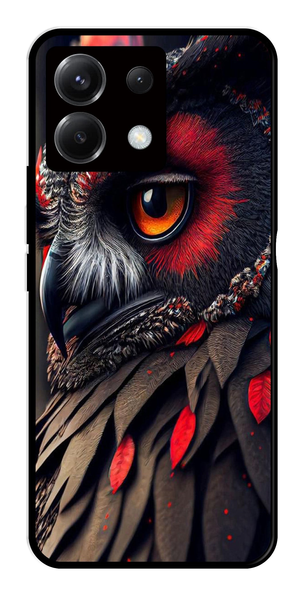 Owl Design Metal Mobile Case for Poco X6 5G   (Design No -26)