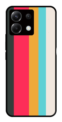 Muted Rainbow Metal Mobile Case for Poco X6 5G