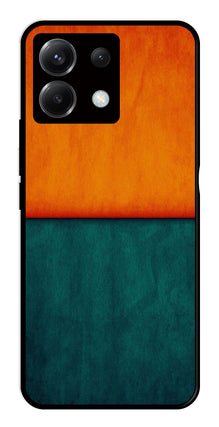 Orange Green Pattern Metal Mobile Case for Poco X6 5G