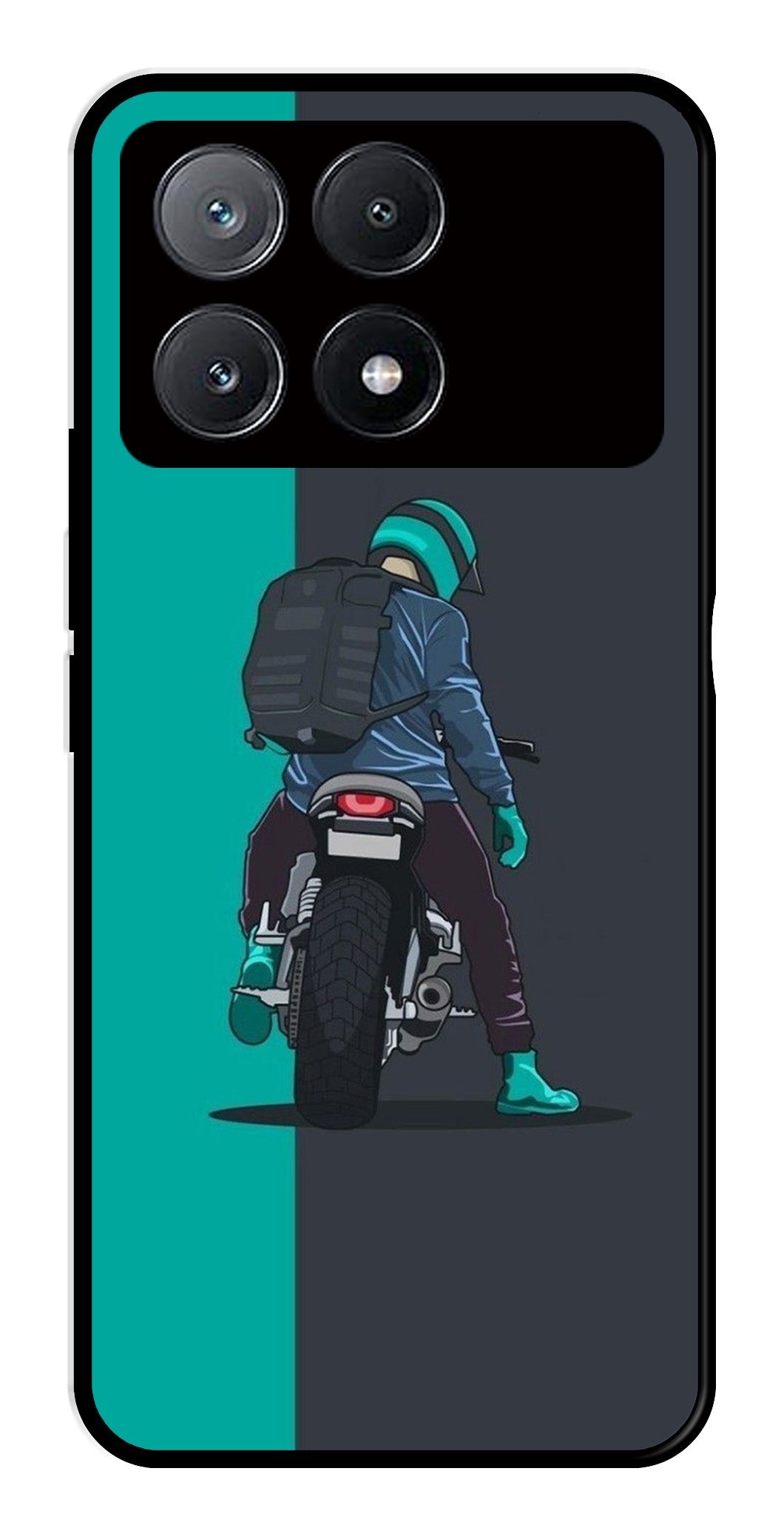 Bike Lover Metal Mobile Case for Poco X6 Pro 5G   (Design No -05)