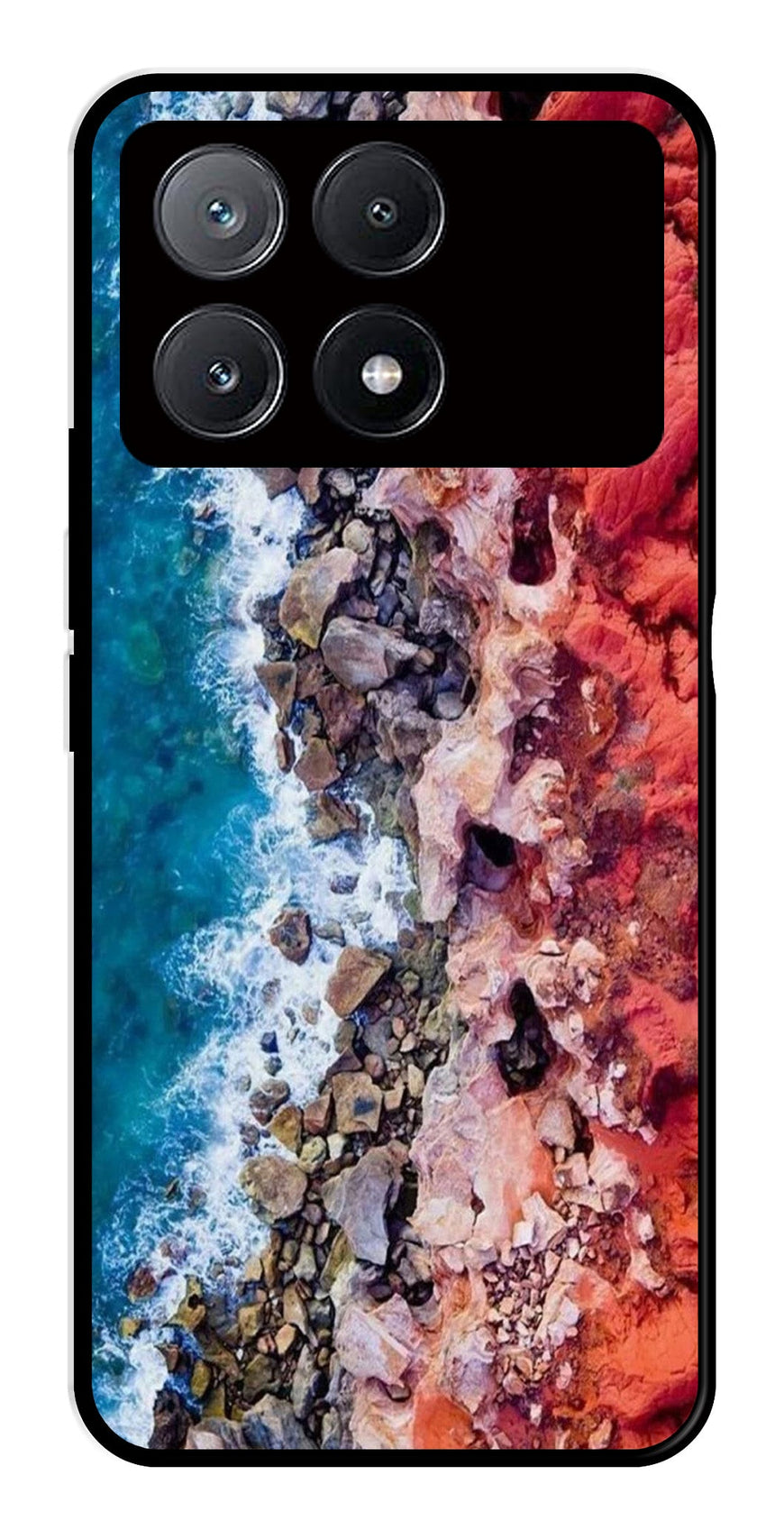 Sea Shore Metal Mobile Case for Poco X6 Pro 5G   (Design No -18)