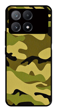 Army Pattern Metal Mobile Case for Poco X6 Pro 5G