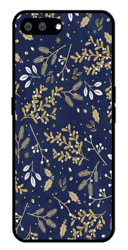 Floral Pattern  Metal Mobile Case for Realme A3s   (Design No -52)