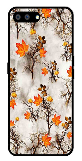 Autumn leaves Metal Mobile Case for Realme A3s   (Design No -55)