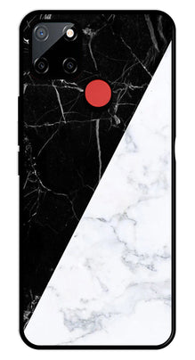 Black White Marble Design Metal Mobile Case for Realme C67 5G