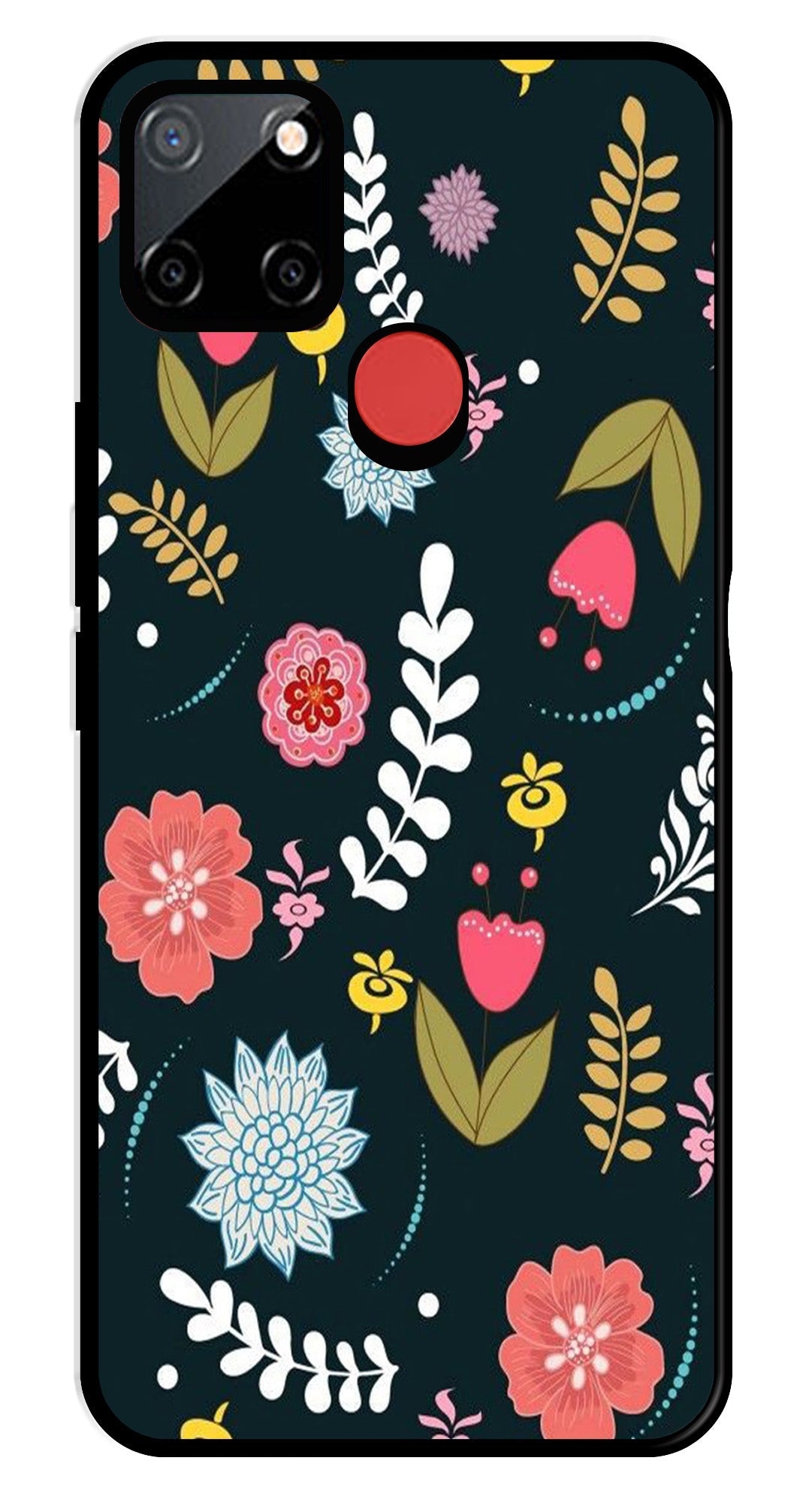 Floral Pattern2 Metal Mobile Case for Realme C67 5G   (Design No -12)